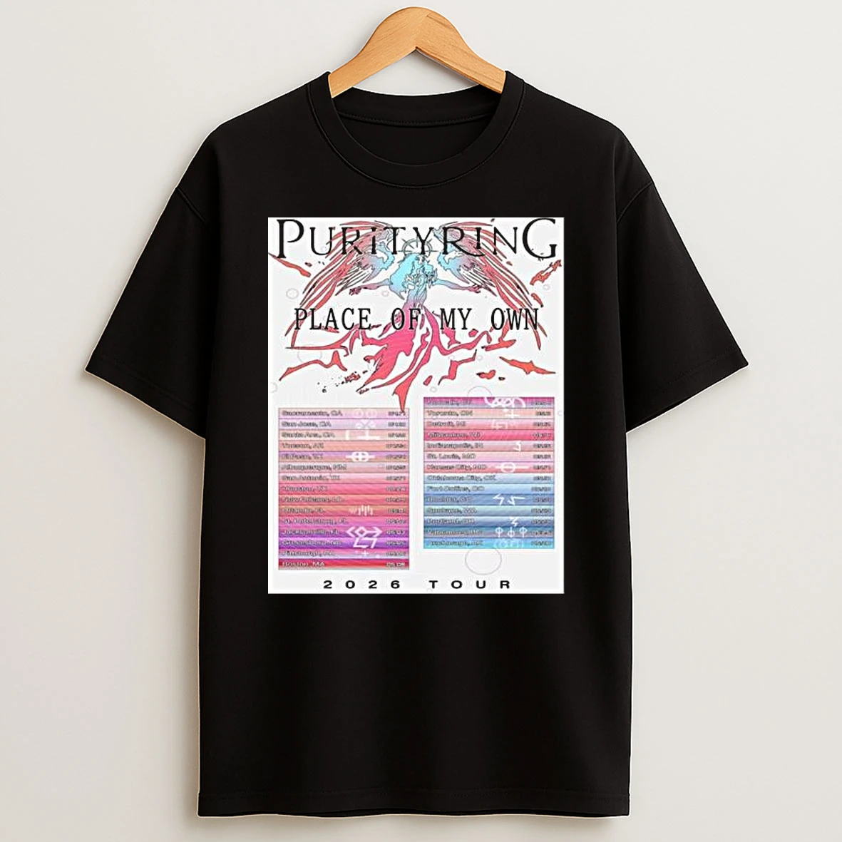 Purity Ring Place Of My Own Tour 2026 T Shirt