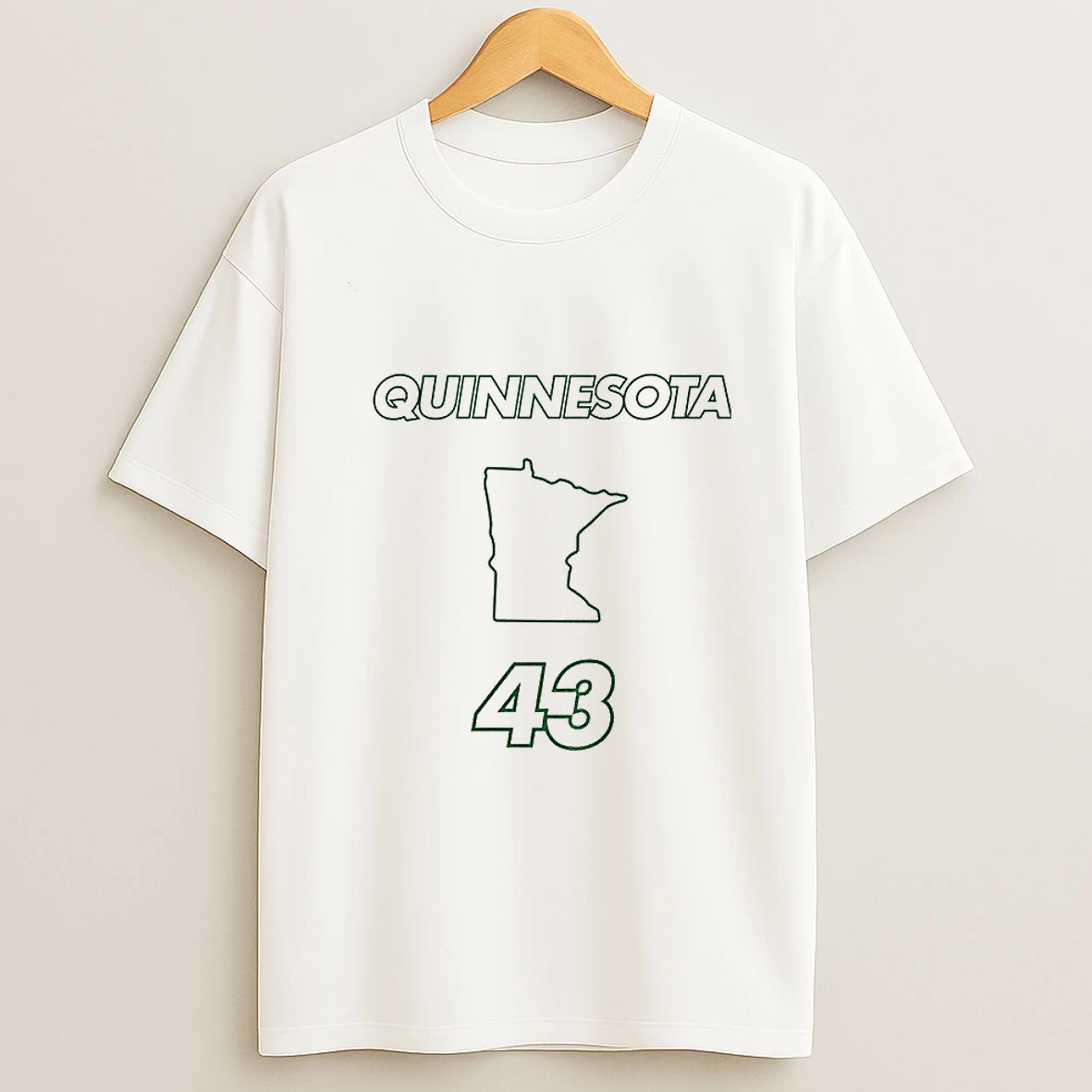 Quinn Hughes 43 Minnesota Wild Map Quinnesota State Of Hockey T Shirt