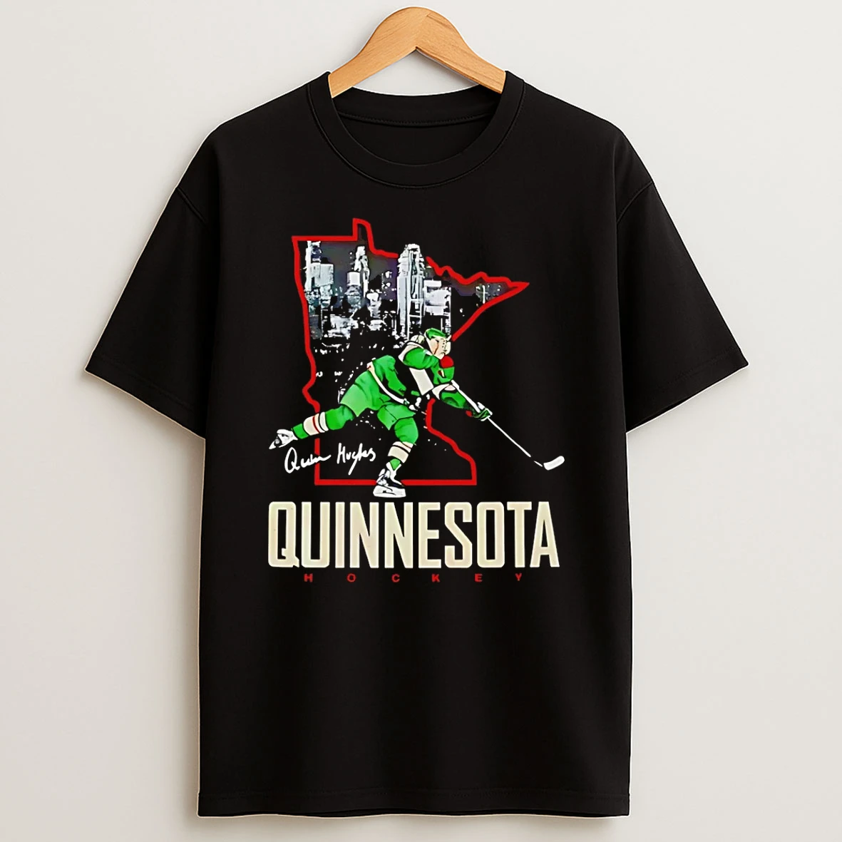 Quinn Hughes Minnesota Quinnesota State Of Hockey T Shirt