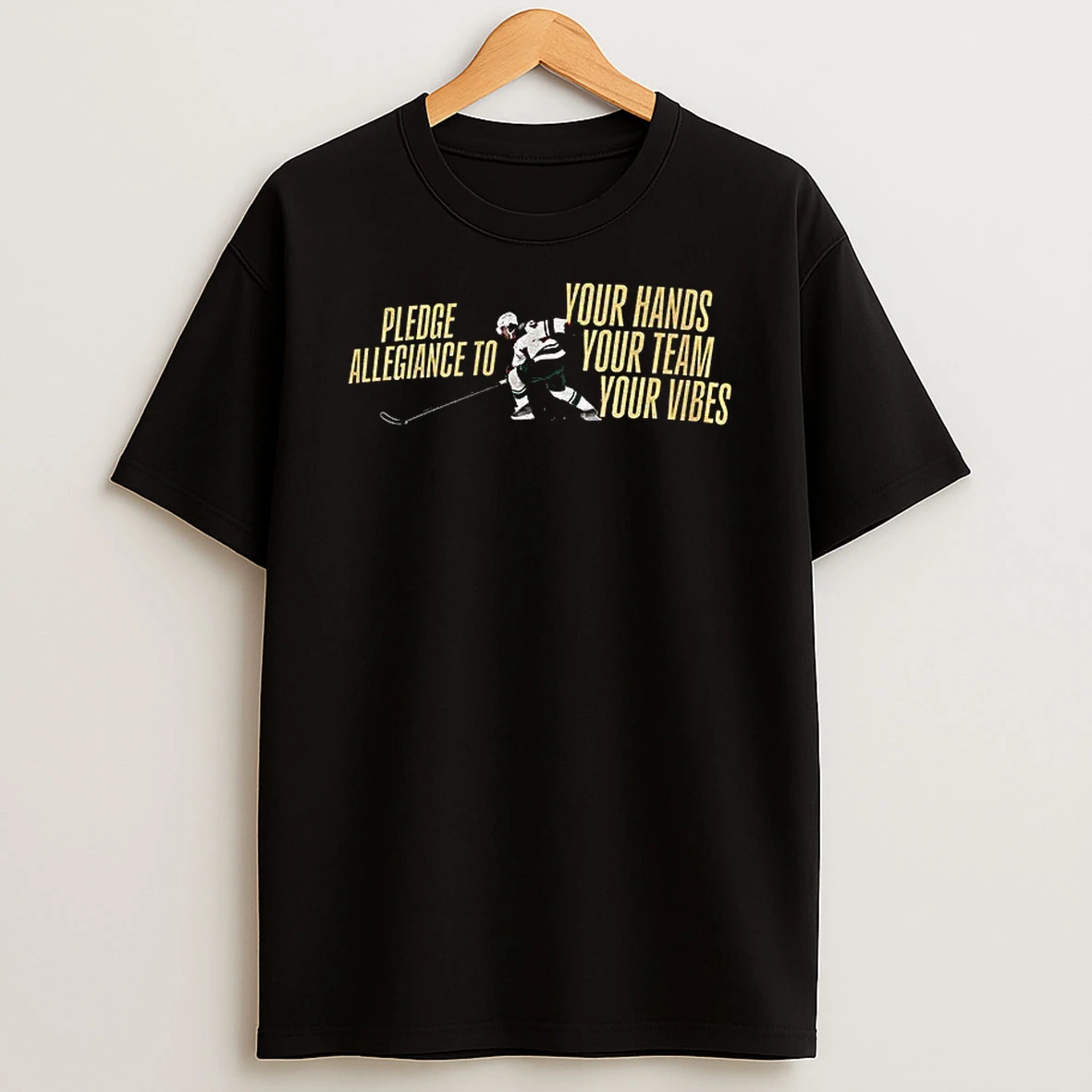 Quinn Hughes Minnesota Wild Hockey Pledge Allegiance To Your Hands Your Team Your Vibes T Shirt