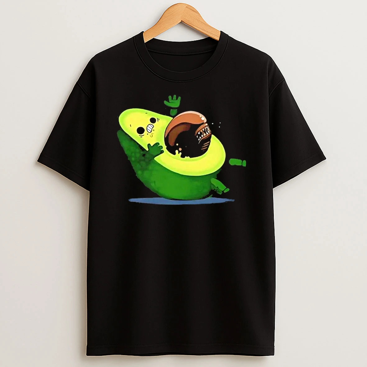 Quirky Alien Avocado T Shirt