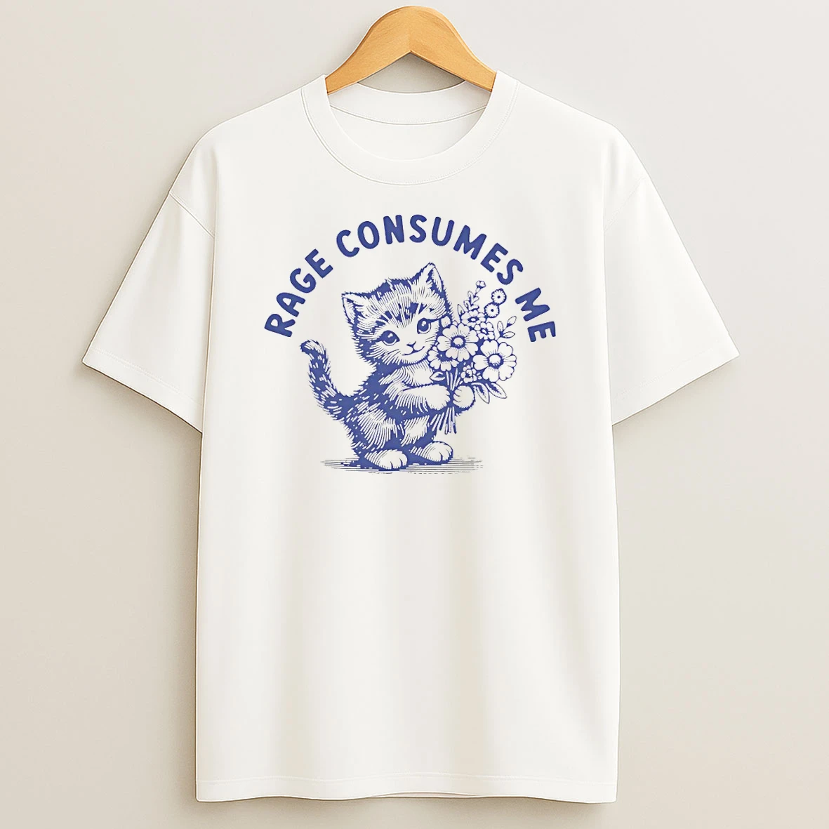 Rage Consumes Me Kitten Meme Cat Lover Valentines Day T Shirt