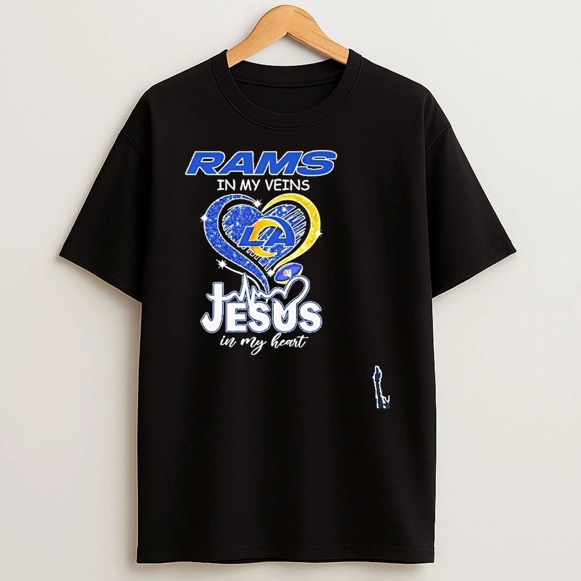 Rams In My Veins Heart Jesus In My Heart T Shirt