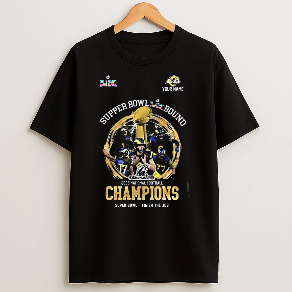 Rams Supper Bowl Bound 2025 Nfc Champions Super Bowl Finish The Job T Shirt