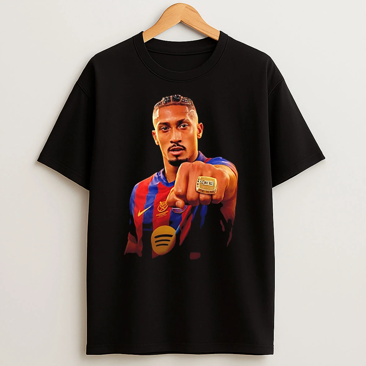 Raphinha La Liga Barcelona Brasil Ring Player Collage T Shirt