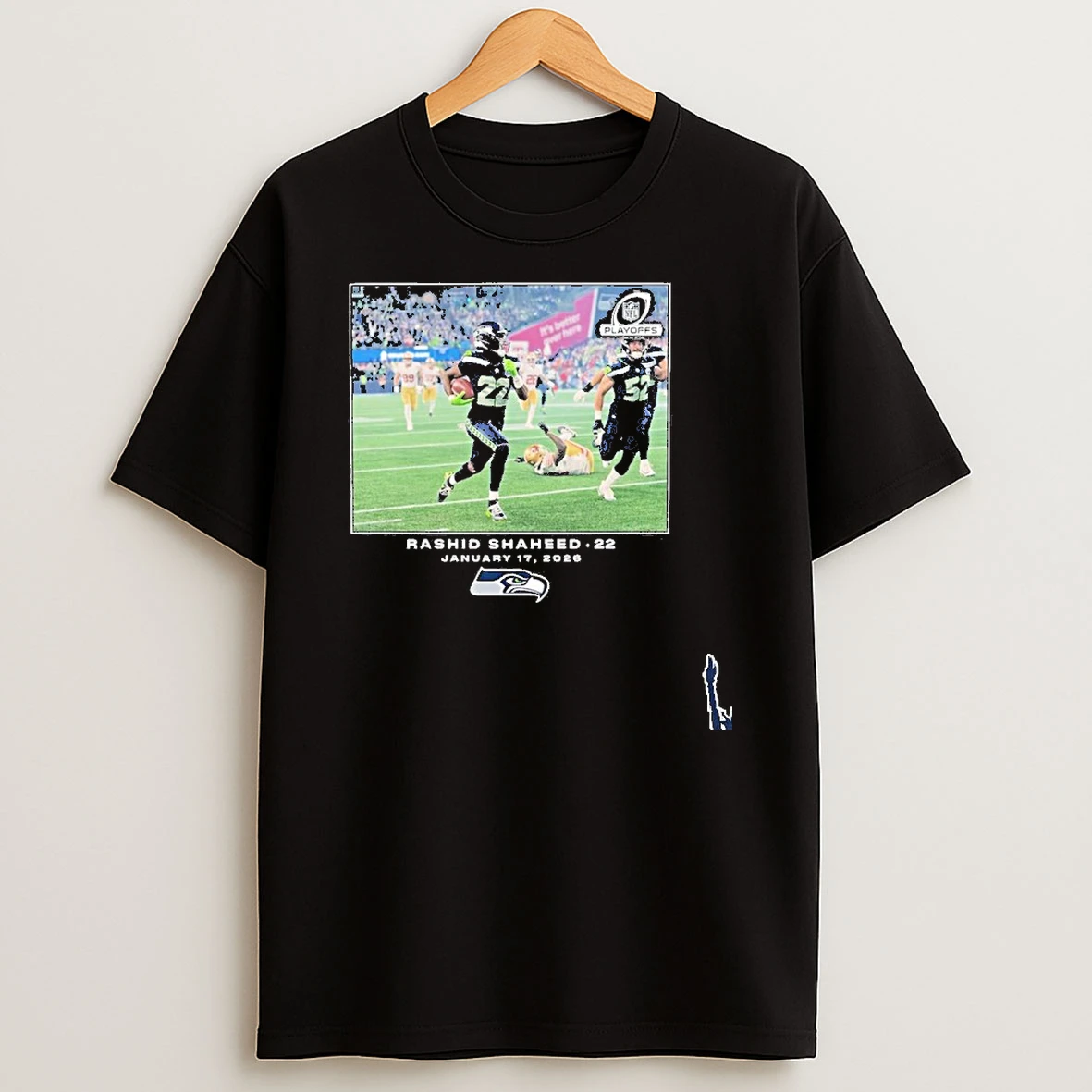 Rashid Shaheed Seattle Seahawks Nfl Flash Features Divisional Playoffs T Shirt