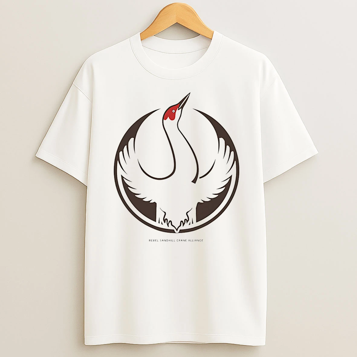 Rebel Sandhill Crane Alliance Logo T Shirt