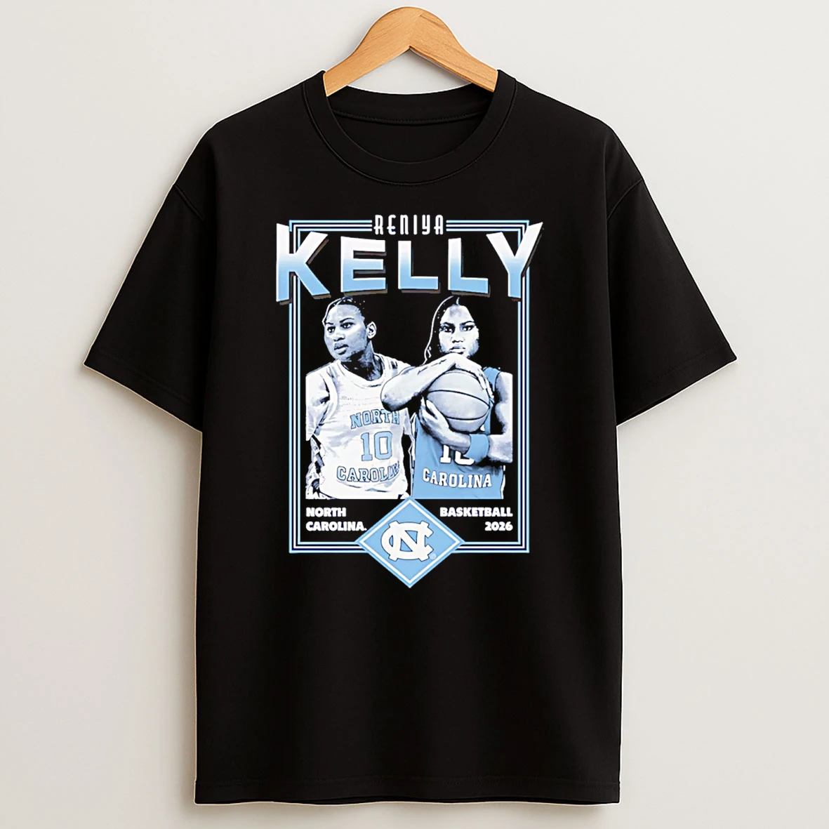 Reniya Kelly North Carolina Tar Heels Illustrated T Shirt