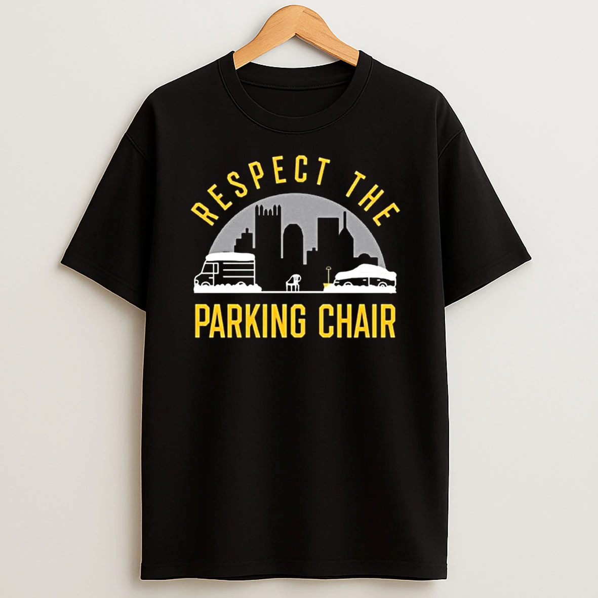 Respect The Parking Chair In Pittsburgh Usa T Shirt