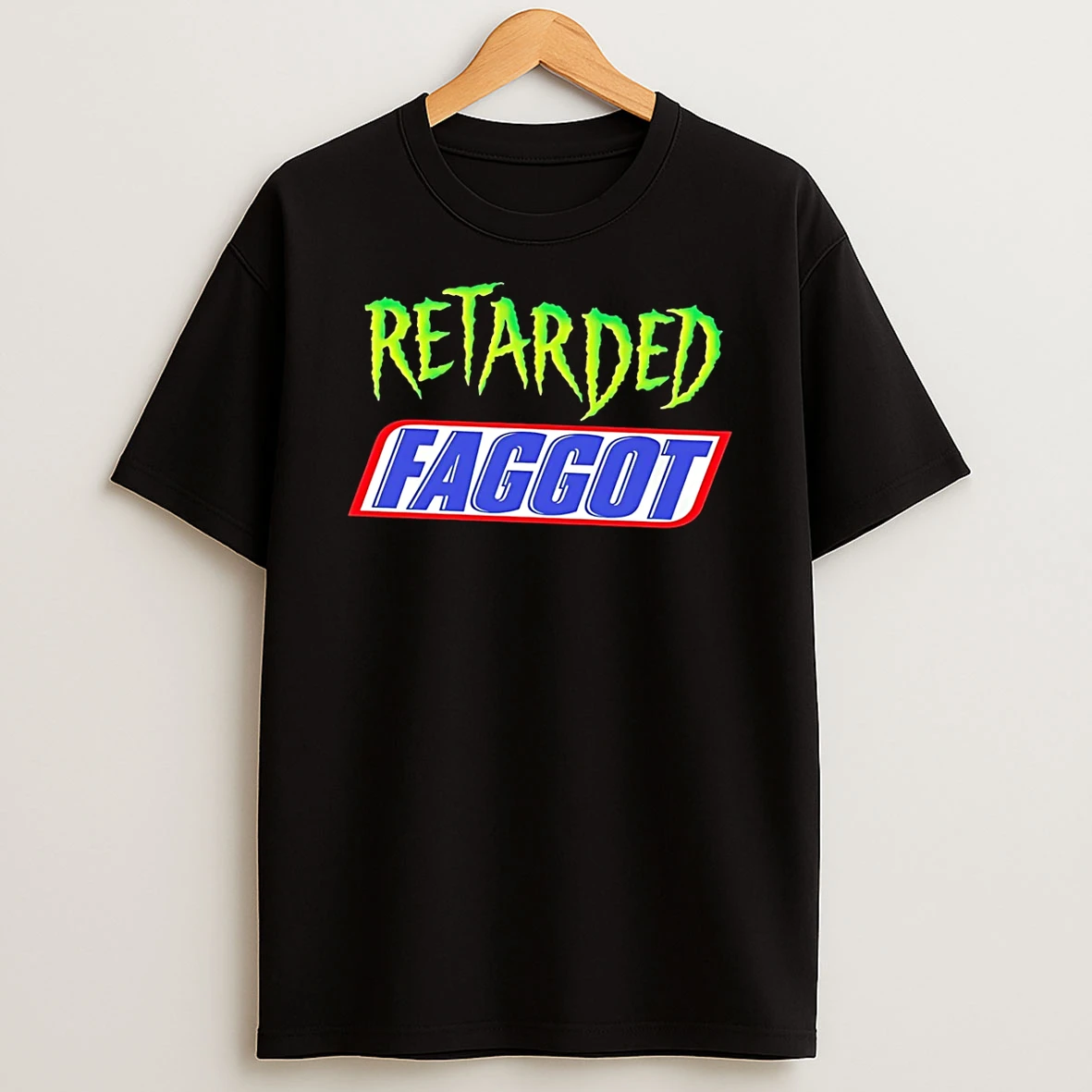 Retarded Faggot Logo T Shirt