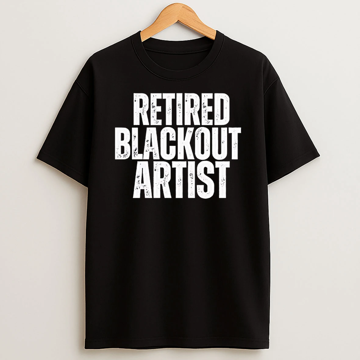 Retired Blackout Artist Text T Shirt