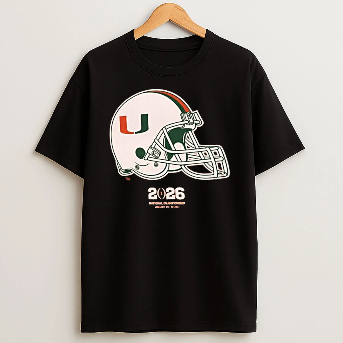 Retro Brands Miami Hurricanes 2026 National Championship Helmet T Shirt