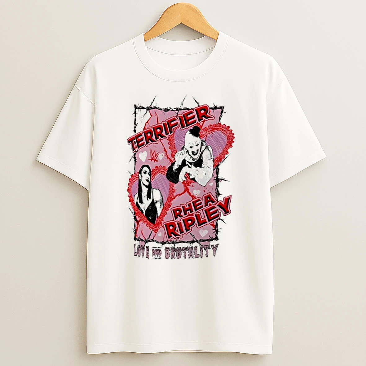 Ripple Junction Pink Rhea Ripley Terrifier Love And Brutality T Shirt