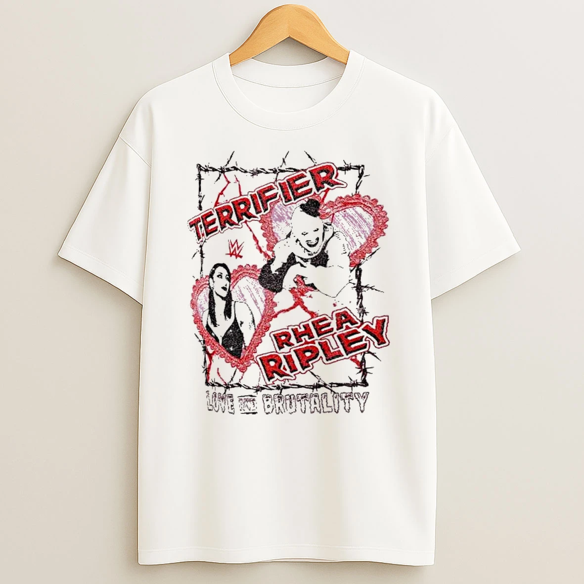 Ripple Junction Pink Rhea Ripley X Terrifier Love And Brutality T Shirt