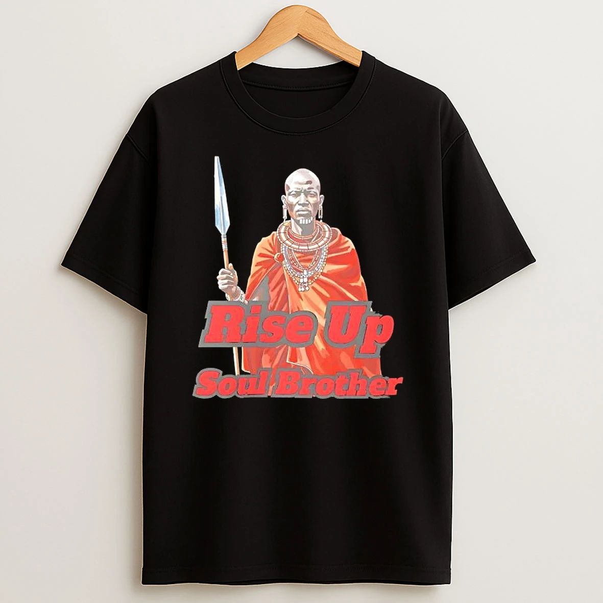 Rise Up Soul Brother Black Man T Shirt
