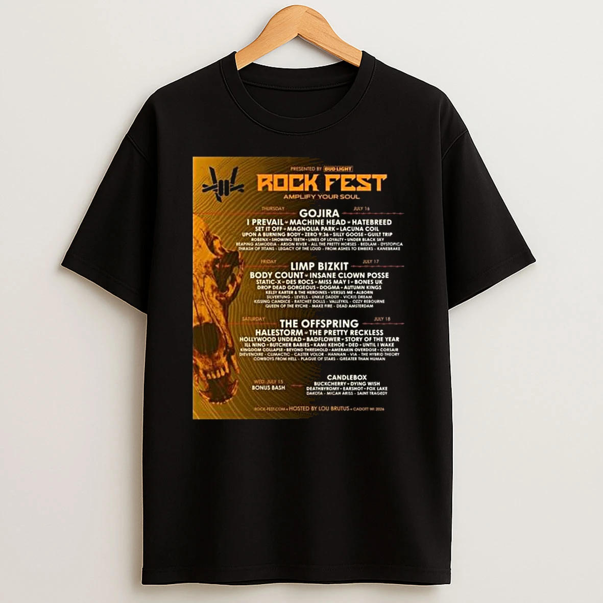 Rock Fest Wisconsin Amplify Your Soul Full Lineup On July 15 16 17 18 2026 In Cadott Wisconsin T Shirt