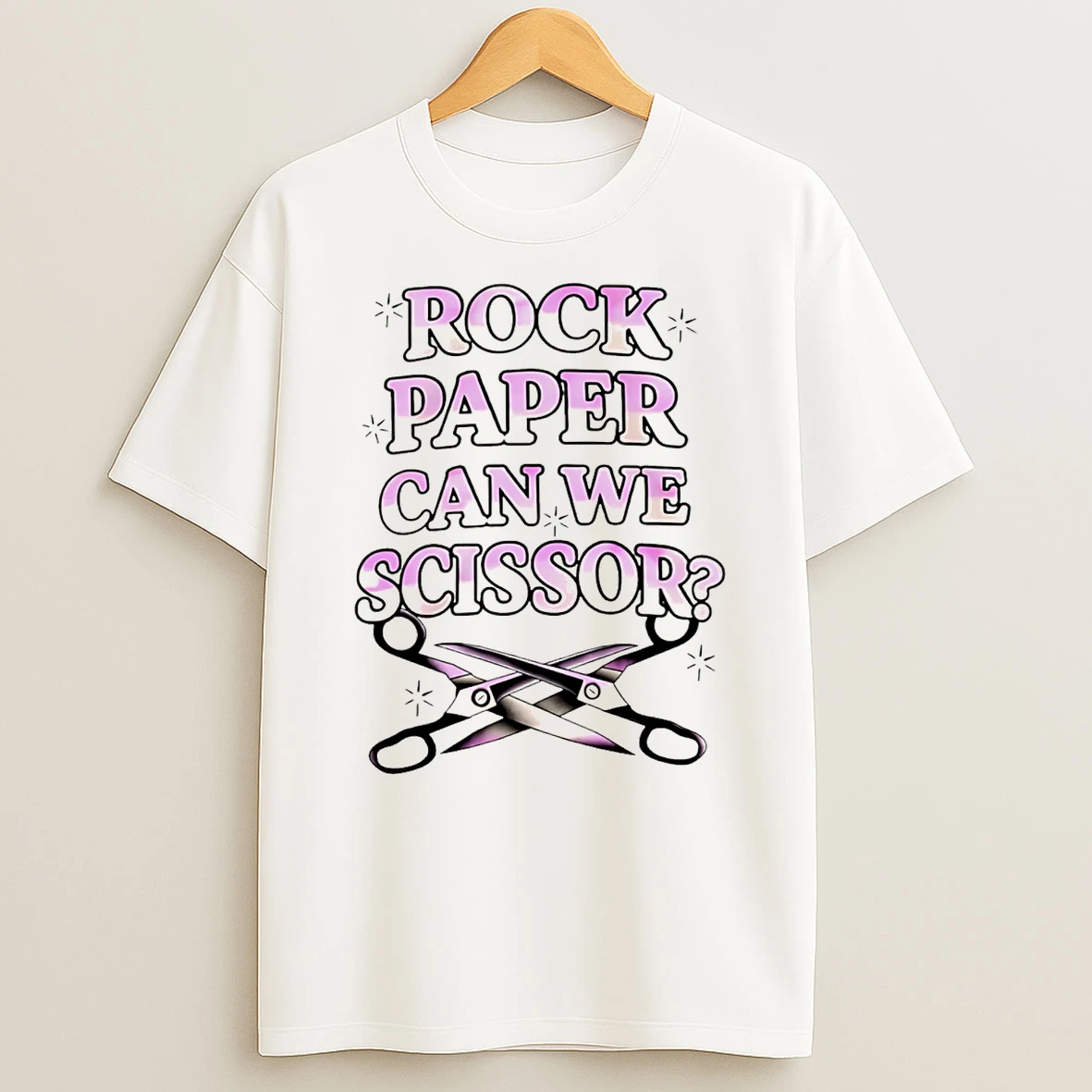 Rock Paper Can We Scissor T Shirt
