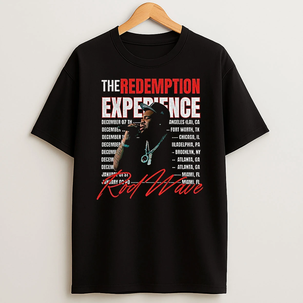 Rod Wave The Redemption Experience Tour 2026 T Shirt