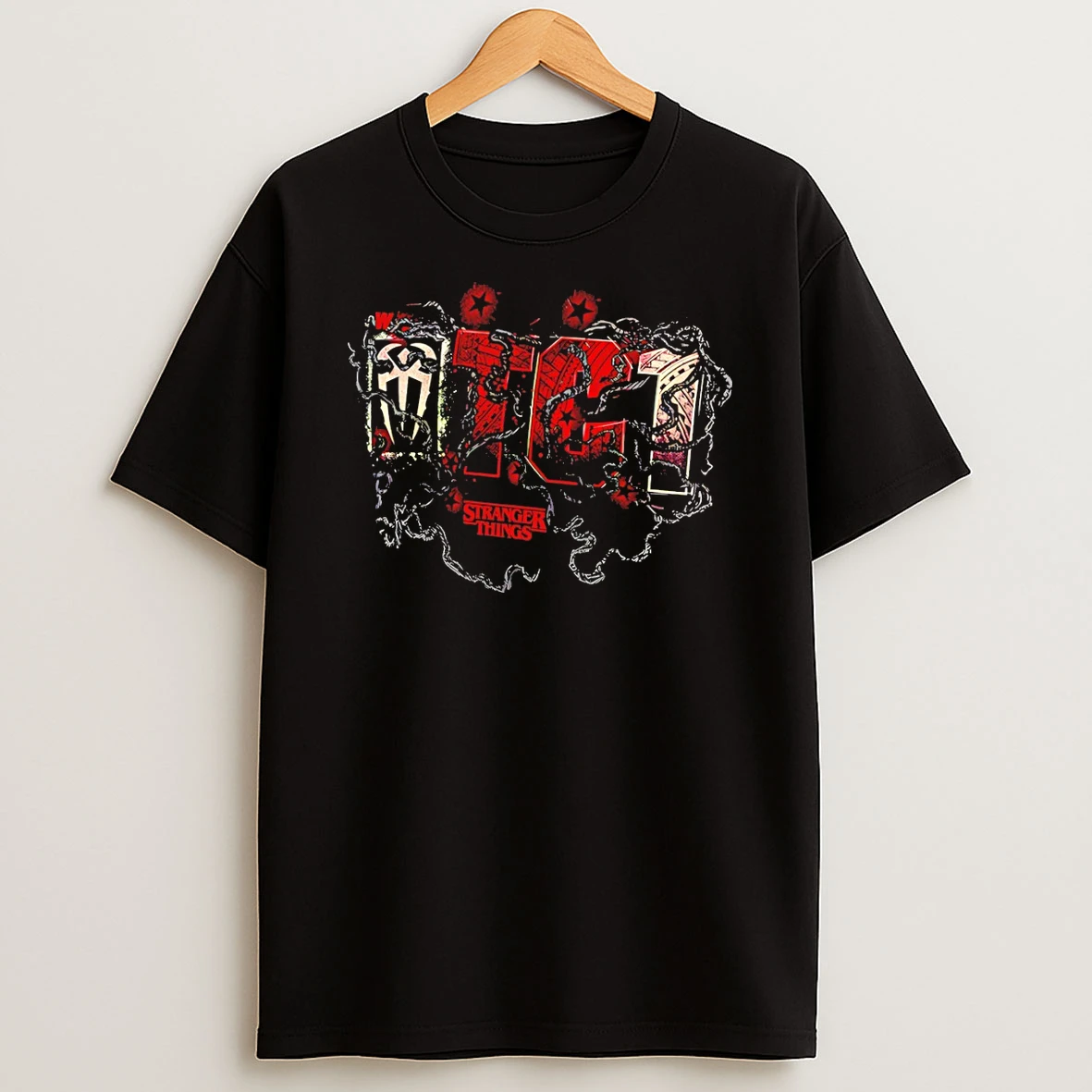 Roman Reigns Tc1 Wwe X Stranger Things Upside Down T Shirt