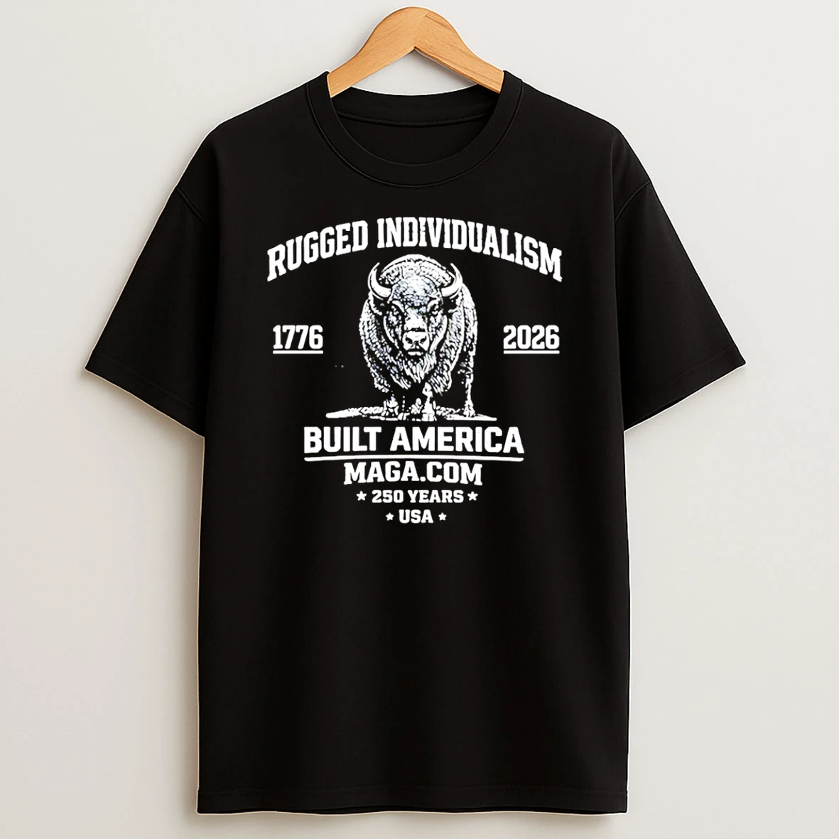 Rugged Individualism Built America 1776 2026 Vinatge T Shirt