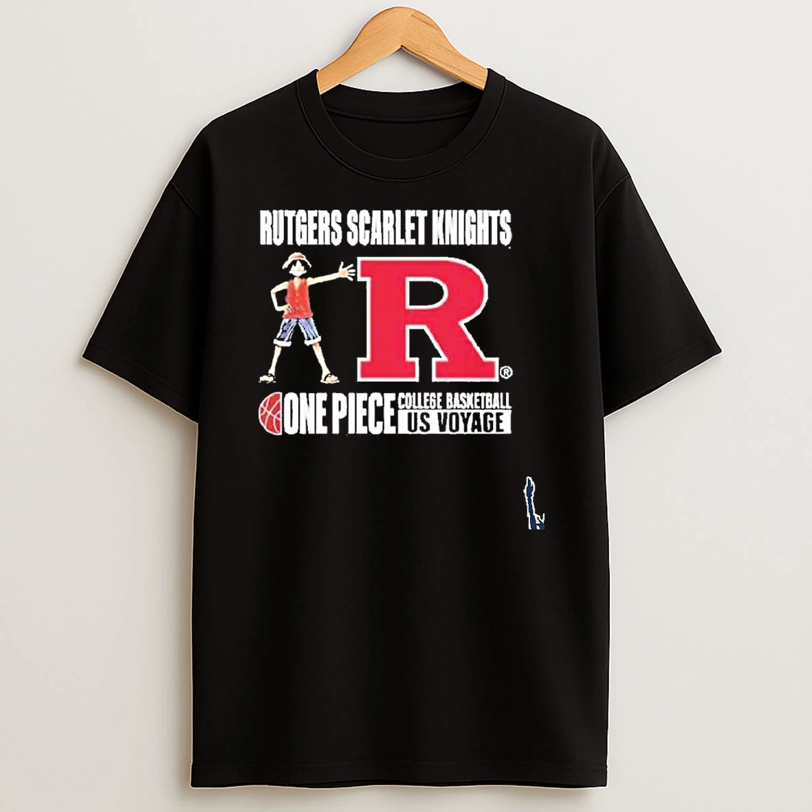 Rutgers Scarlet Knights X One Piece College Basketball Us Voyage T Shirt