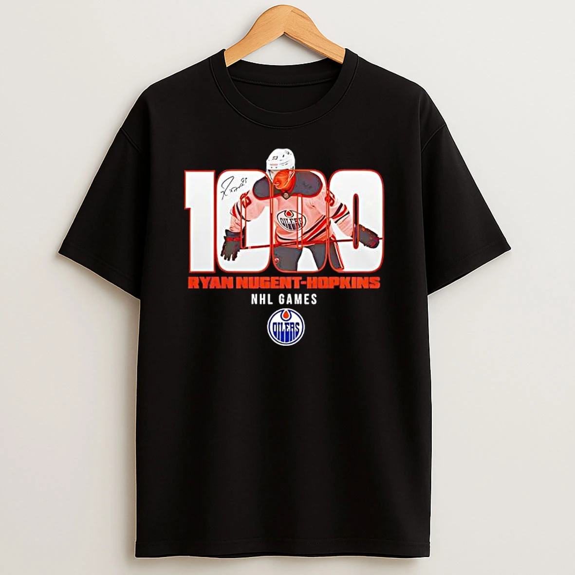 Ryan Nugent Hopkins Edmonton Oilers 1000 Nhl Games T Shirt