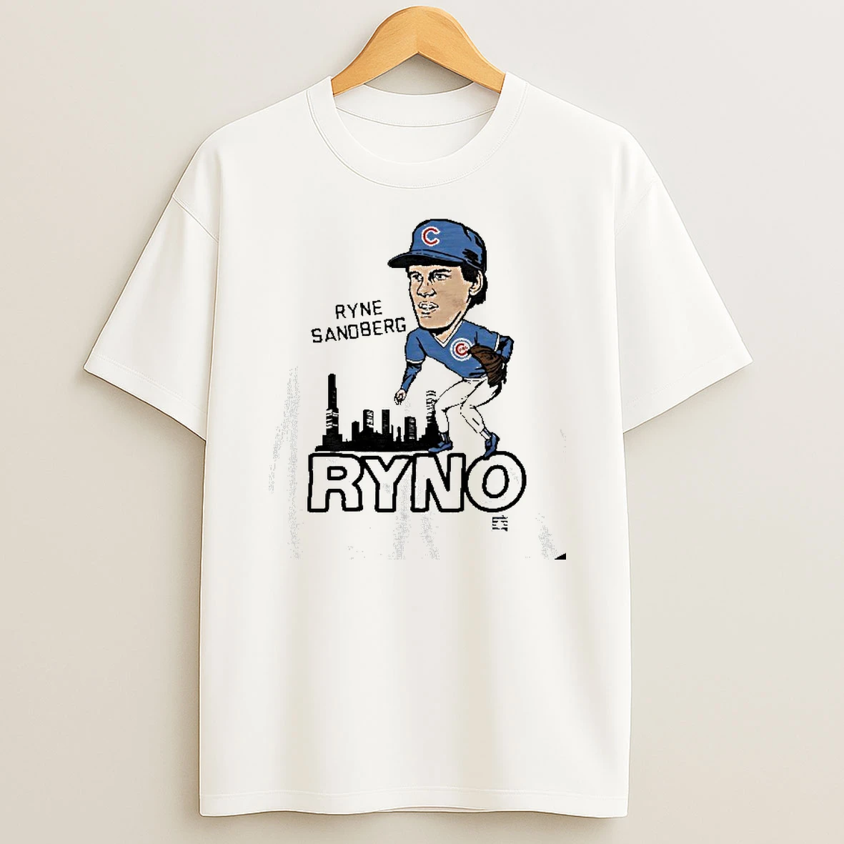 Ryne Sandberg Ryno Chicago Cubs Superstar Caricature T Shirt