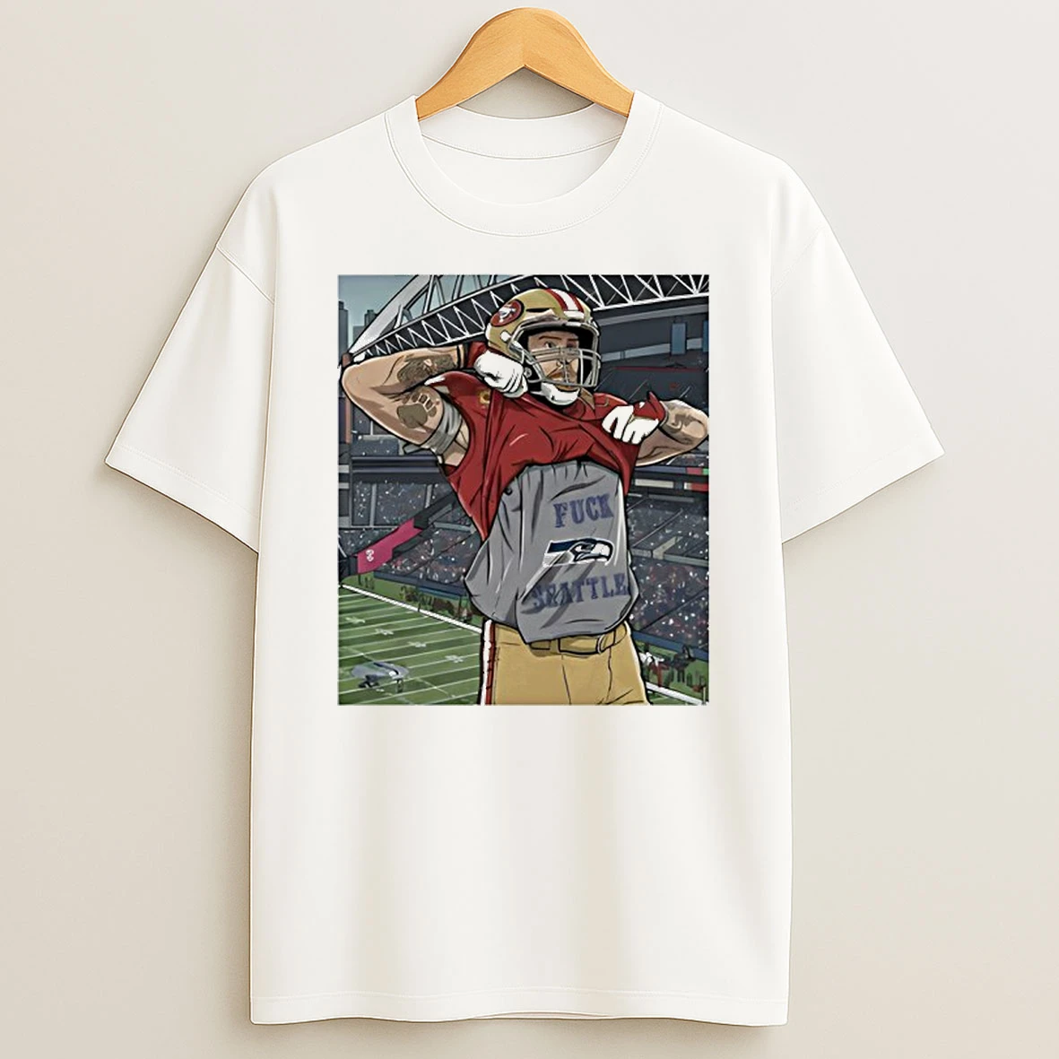 Sf 49ers George Kittle Fuck Seattle T Shirt