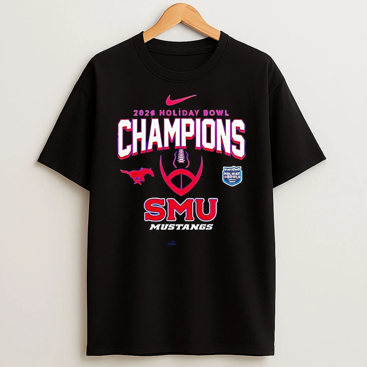 Smu Football 2026 Holiday Bowl Champs T Shirt