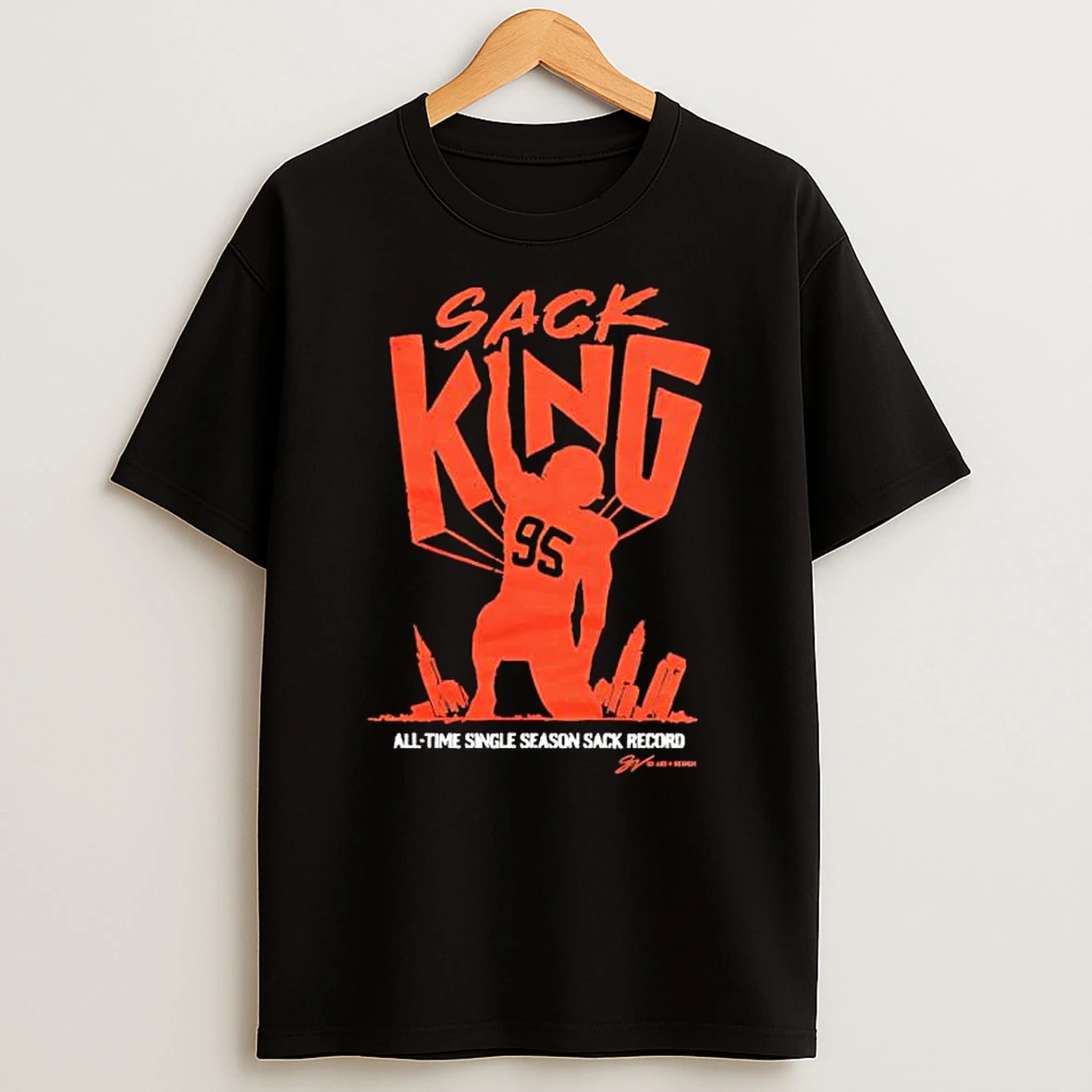 Sack King Myles Garrett All Time Single Season Sack Record Cleveland Browns Graphic T Shirt