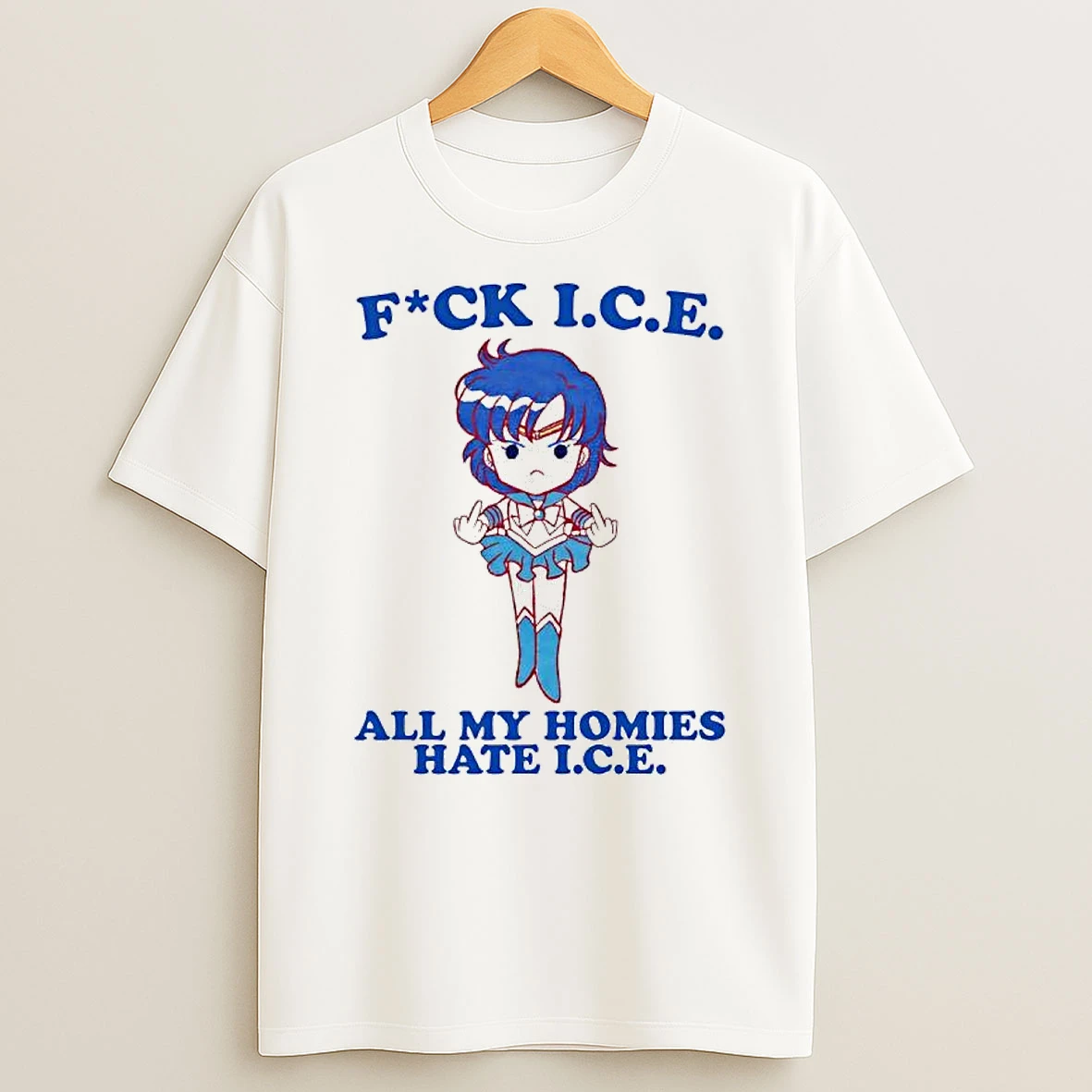 Sailor Mercury Fuck I C E All My Homes Hate I C E T Shirt