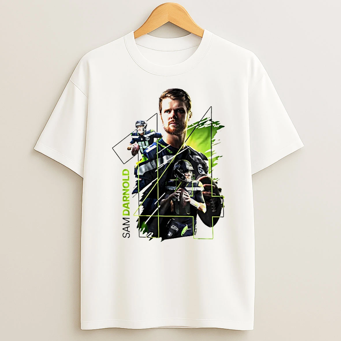Sam Arnold Seattle Seahawks Graphic Football Player T Shirt