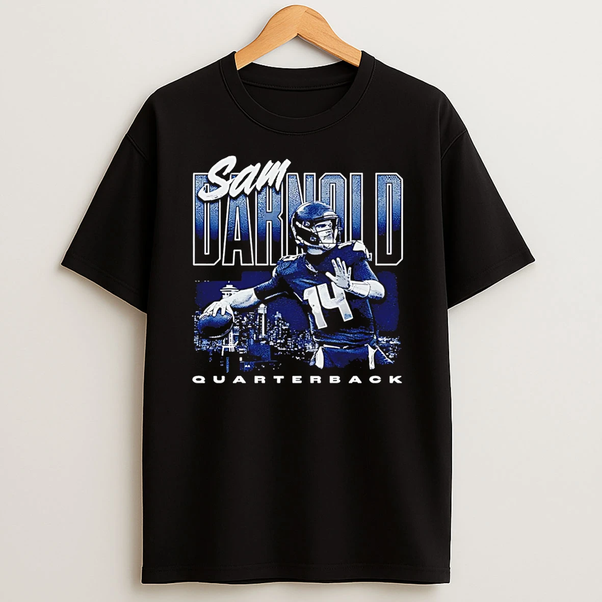 Sam Darnold Seattle Seahawks Bitmap T Shirt