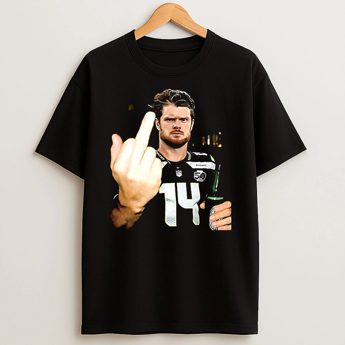 Sam Darnold Seattle Seahawks Middle Finger Party Meme T Shirt