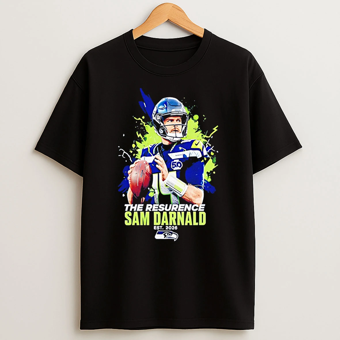 Sam Darnold The Resurgence Seattle Seahawks Win Nfc Championship Est 2026 T Shirt