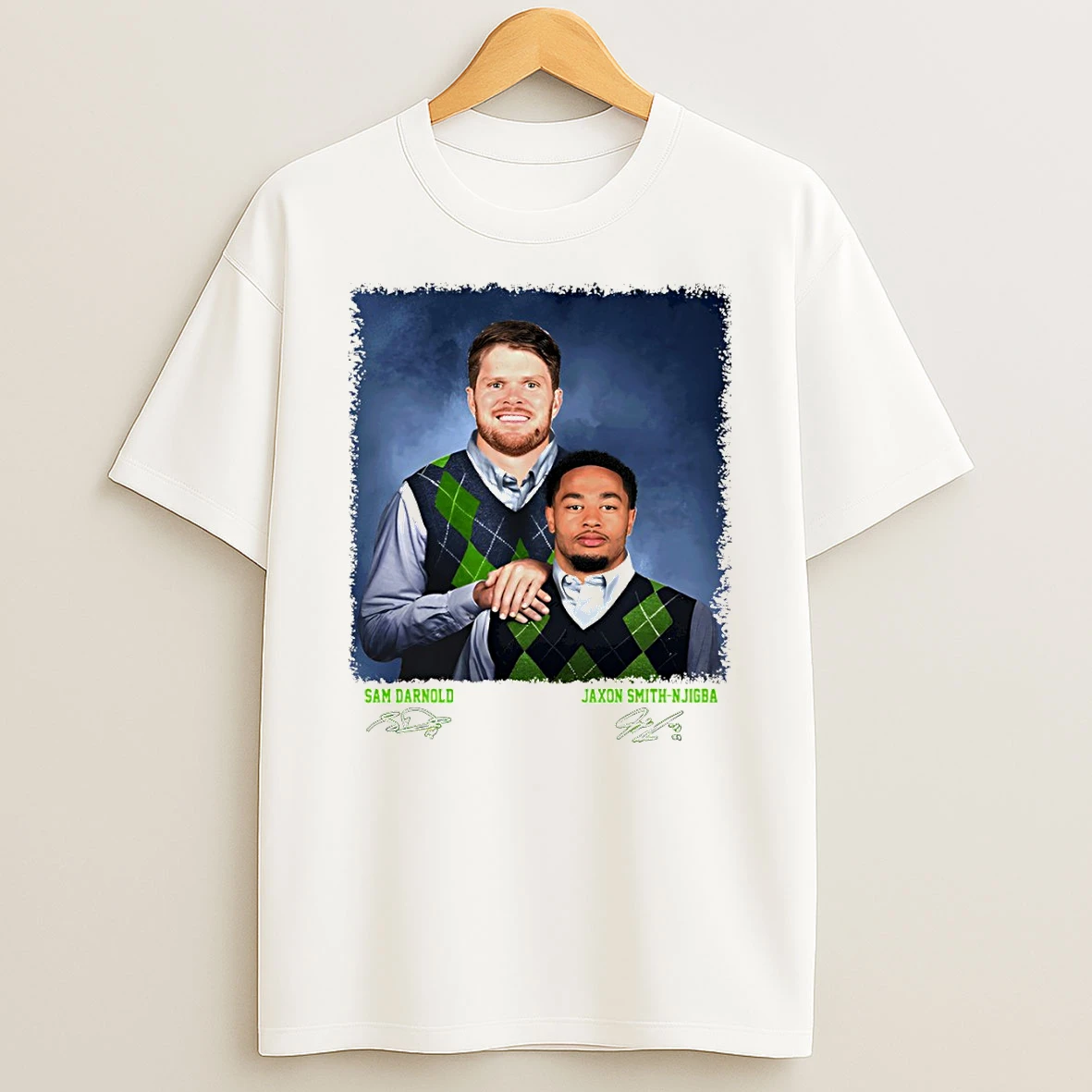 Sam Darnold Vs Jaxon Smith Njigba Seattle Seahawks Step Brothers Football Vintage T Shirt