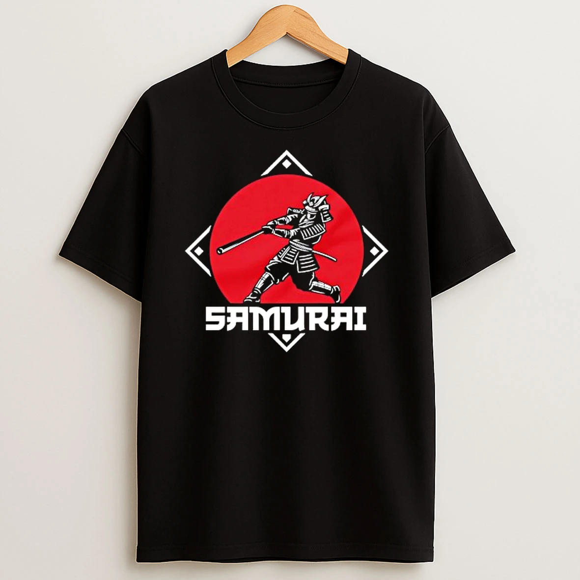 Samurai Hitter Baseball Logo T Shirt