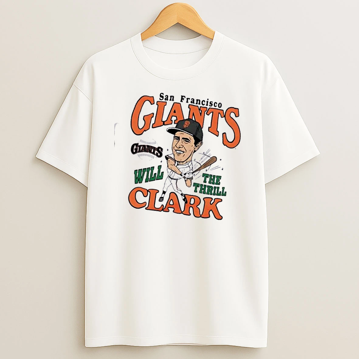San Francisco Giants The Thrill Will Clark Caricature T Shirt