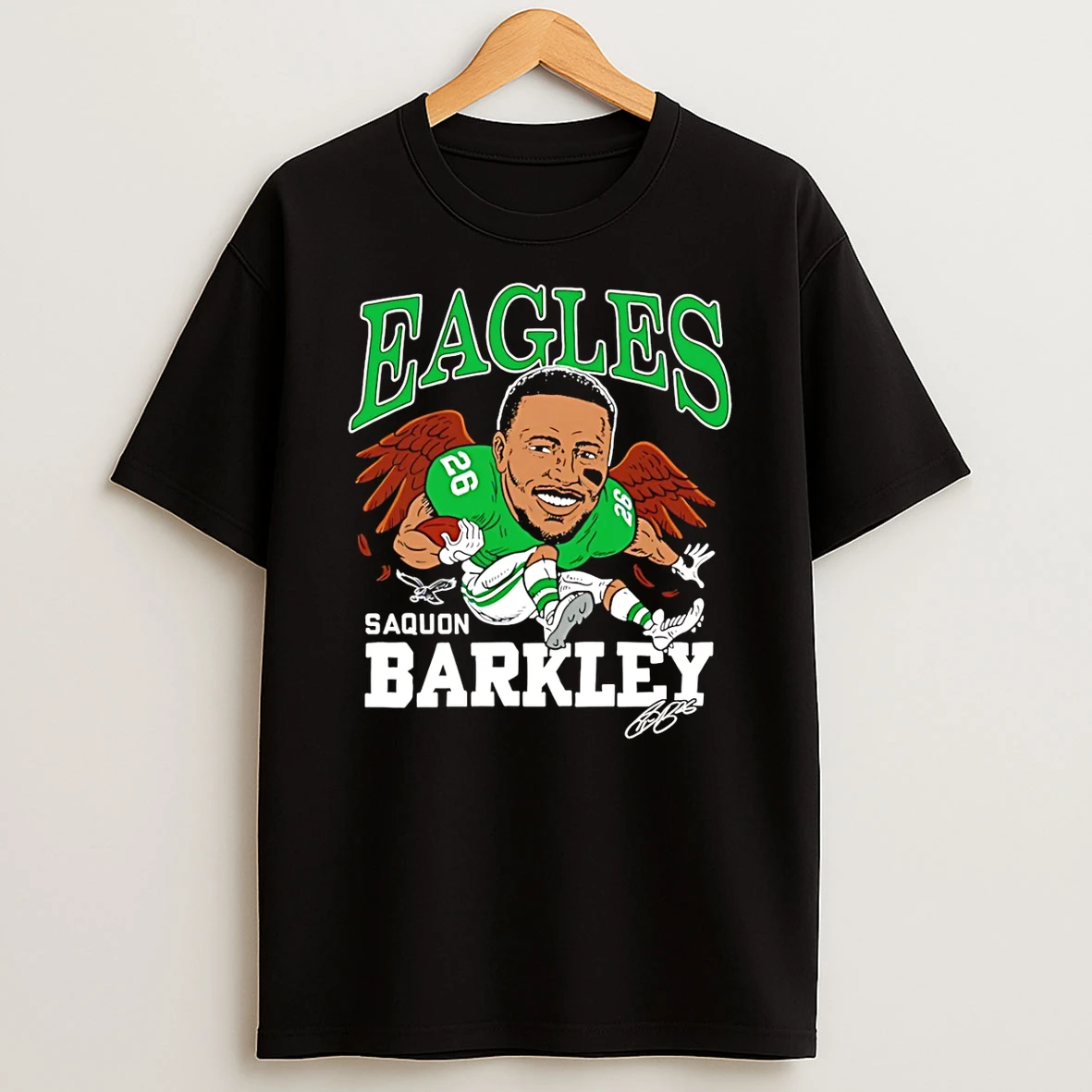 Saquon Barkley Philadelphia Eagles Cartoon Vintage 90s 2026 T Shirt