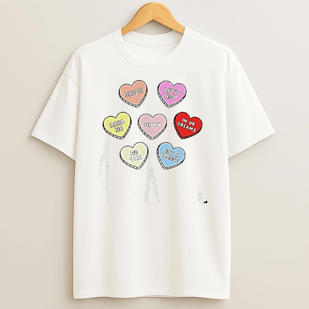 Sarcastic Candy Hearts T Shirt
