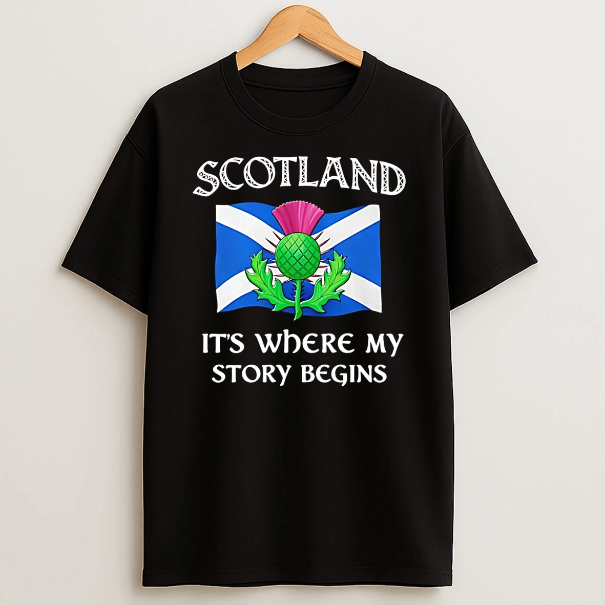 Scotland Its Where My Story Begins Flag T Shirt