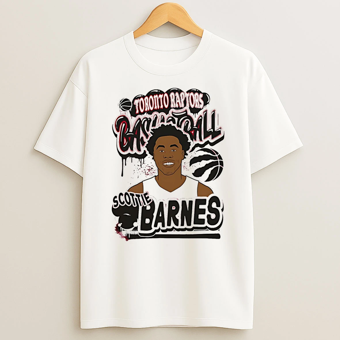 Scottie Barnes Toronto Raptors Basketball Caricature T Shirt