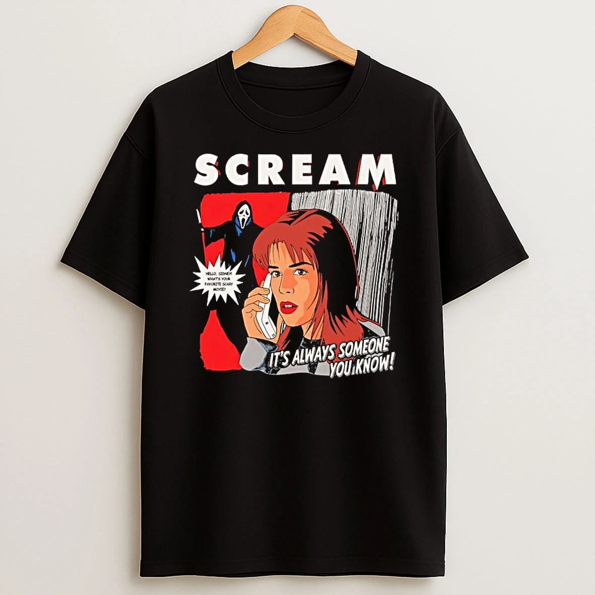Scream Hello Sidney Whats Your Favorite Scary Movie T Shirt