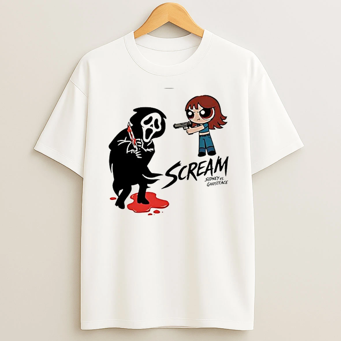 Scream Sidney Vs Ghostface T Shirt