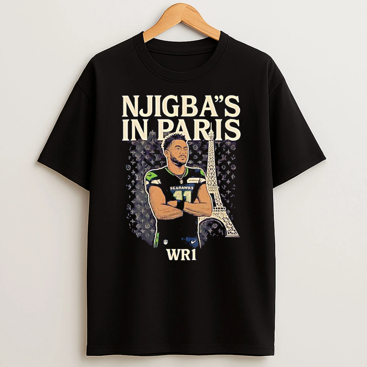 Seahawks Jaxon Smith Njigba Njigabas In Paris T Shirt