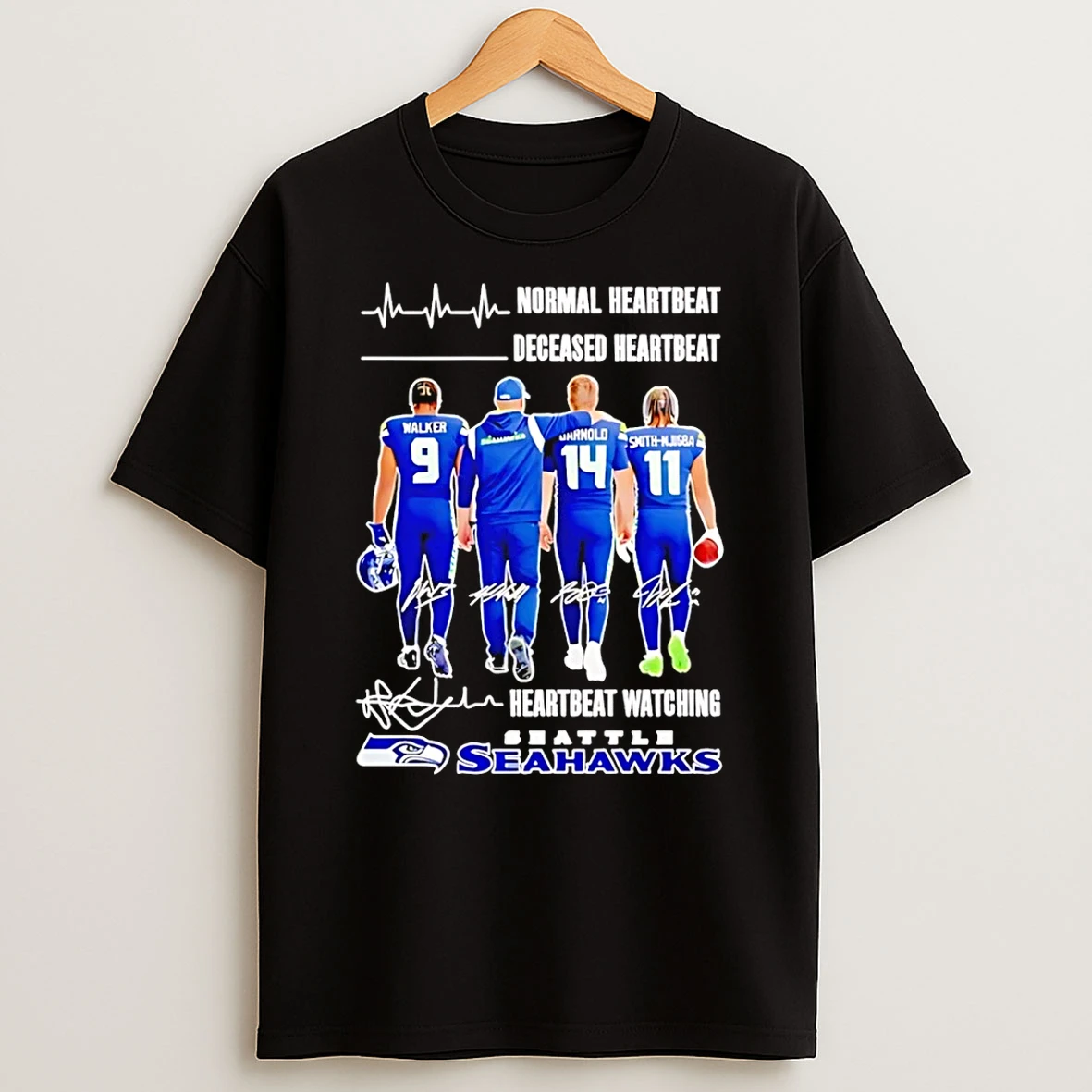 Seahawks Normal Heartbeat Deceased Heartbeat T Shirt