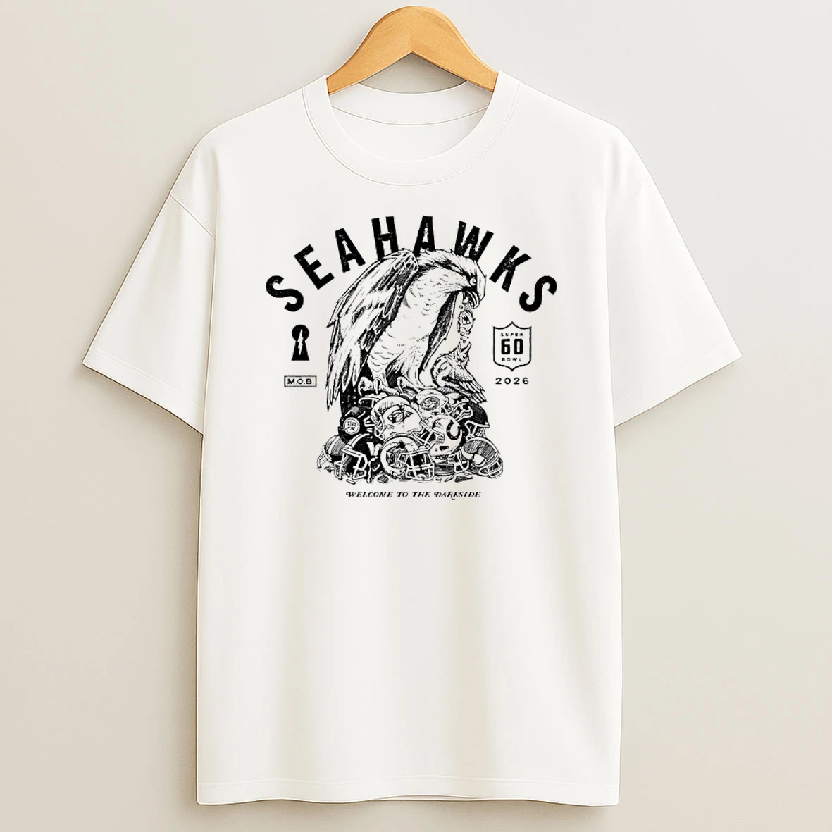 Seahawks Super 60 Bowl 2026 Welcome To The Darkside T Shirt