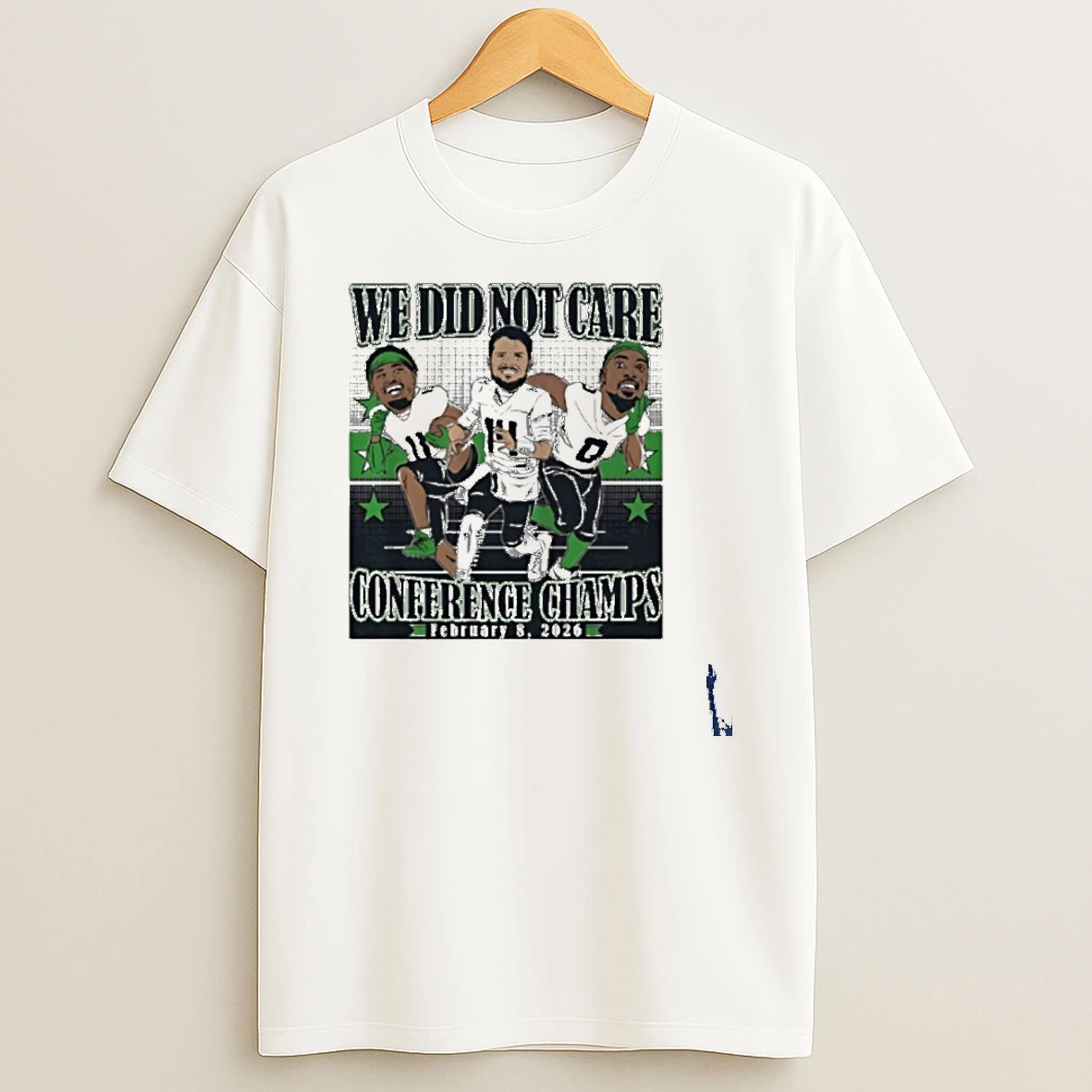 Seahawks We Did Not Care Conference Champ 2026 Sam Darnold Jaxon Smith Njigba And Demarcus Lawrence T Shirt