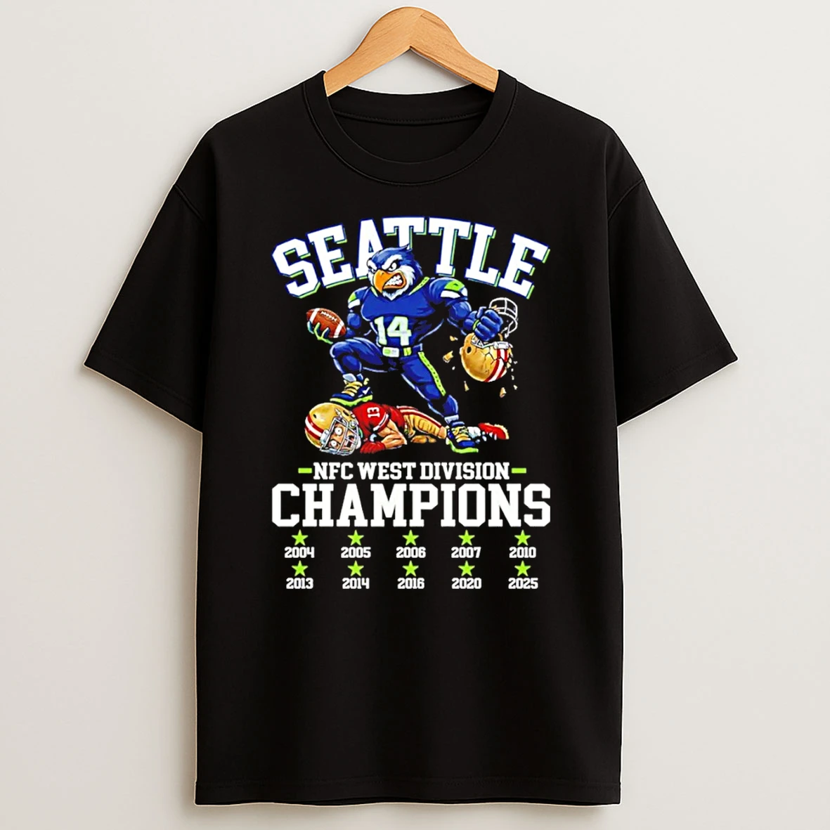 Seattle Football Nfc West Division Champs 2025 T Shirt
