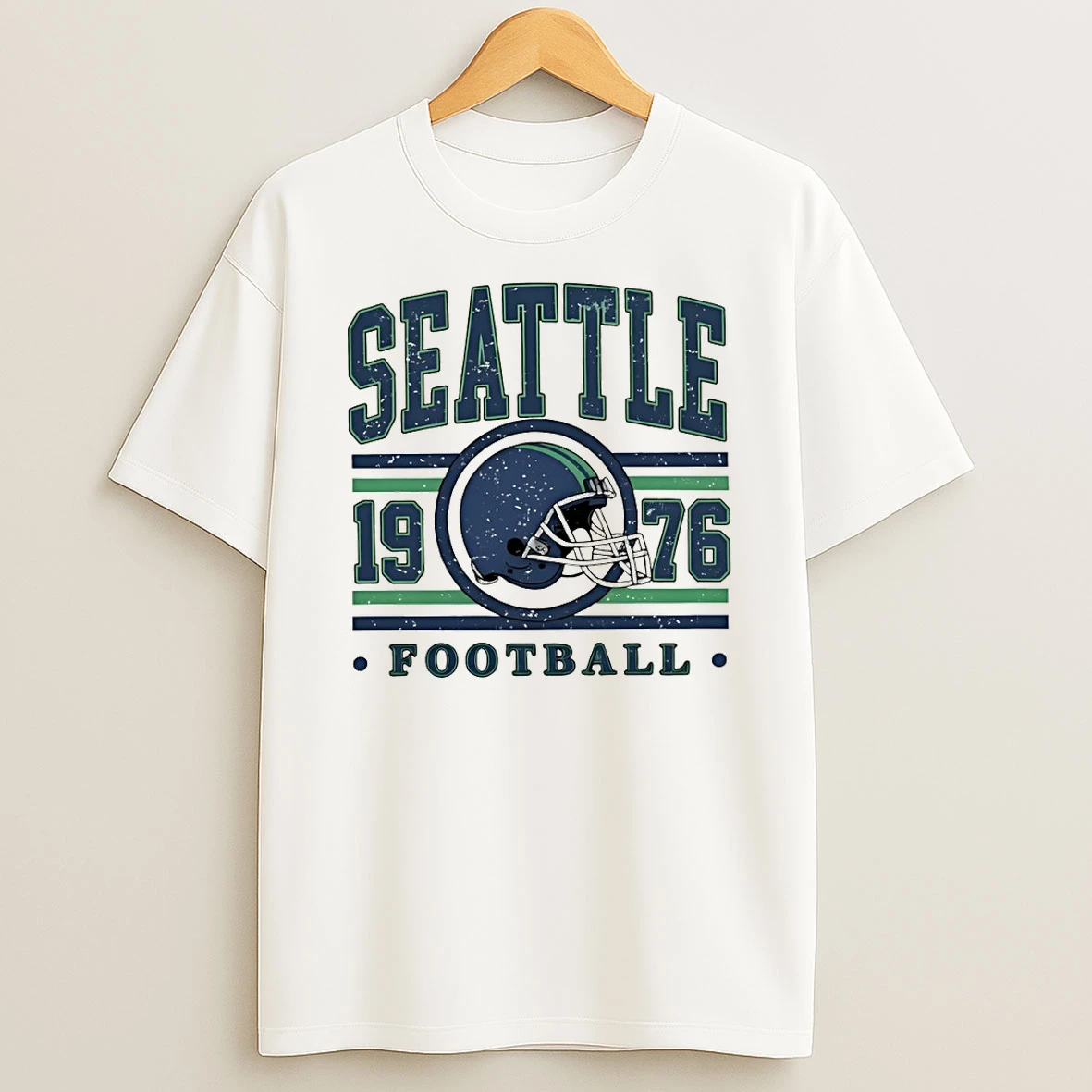 Seattle Seahawk Football 1976 T Shirt